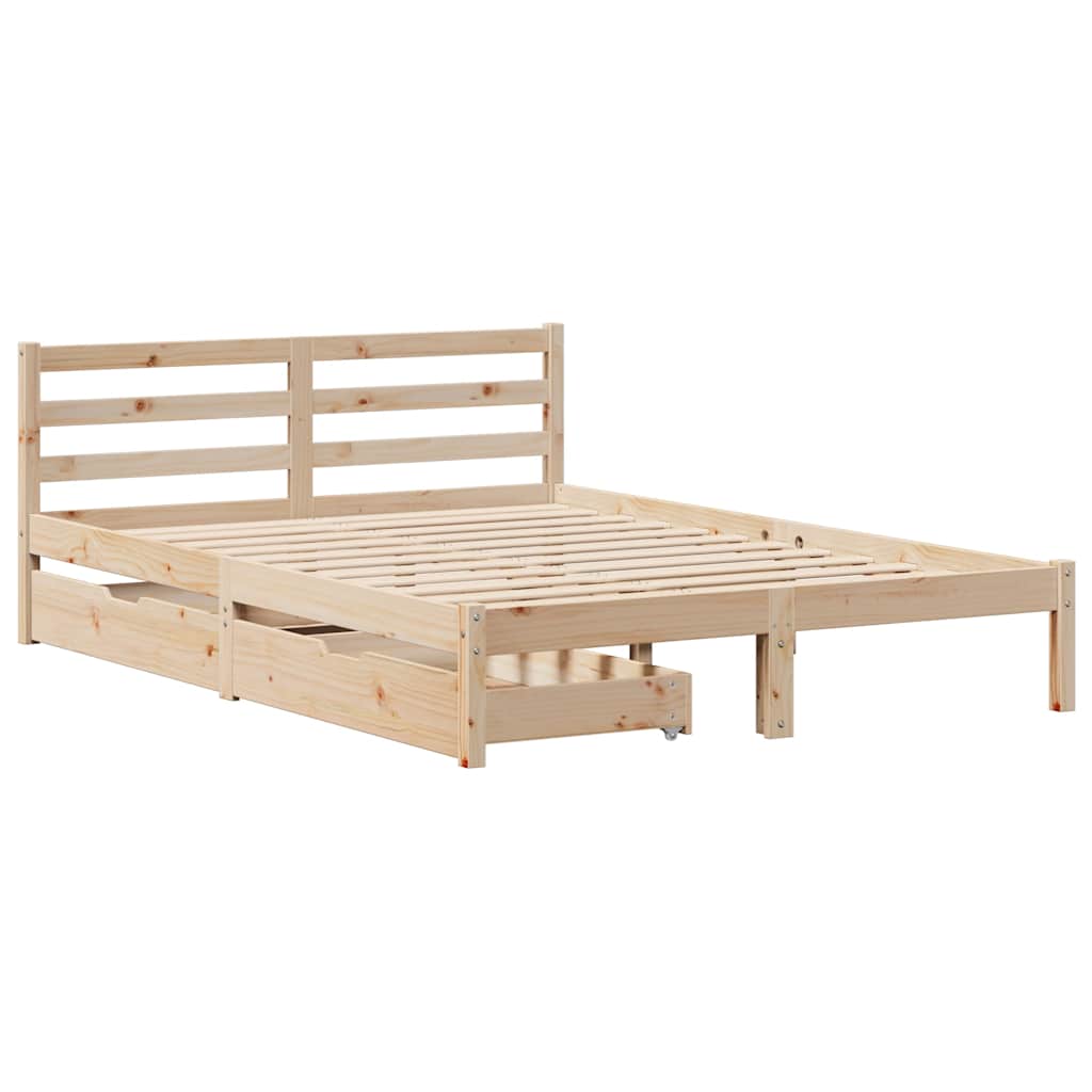 vidaXL tömör fenyőfa ágy matrac nélkül 160 x 200 cm