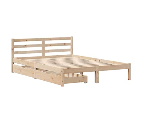 vidaXL t&ouml;m&ouml;r fenyőfa &aacute;gy matrac n&eacute;lk&uuml;l 160 x 200 cm