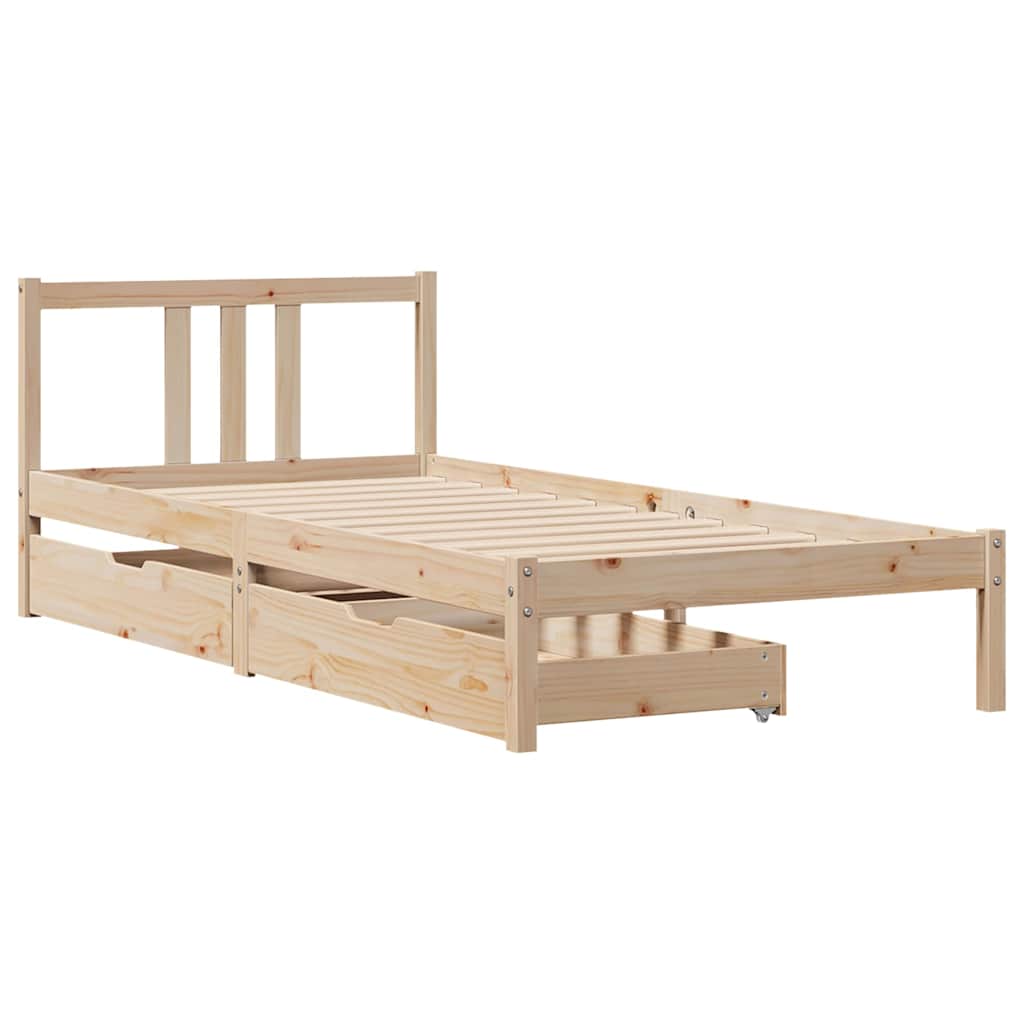 vidaXL Bedframe zonder matras massief grenenhout 90x190 cm afbeelding