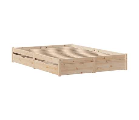 vidaXL Bed Frame without Mattress 120x190 cm Small Double Solid Wood Pine