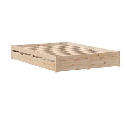 vidaXL Bed Frame without Mattress 140x200 cm Solid Wood Pine