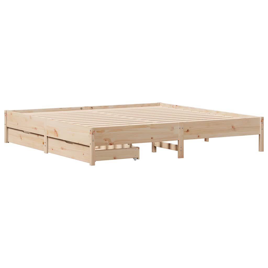 vidaXL Bedframe zonder matras massief grenenhout 200x200 cm afbeelding