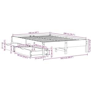 Postel bez matrace voskově hnědá 160 x 200 cm masivní borovice - obrázek 11