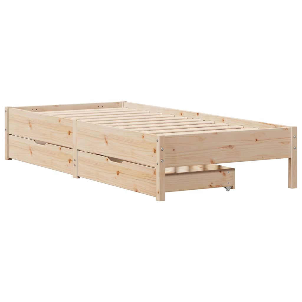 vidaXL Posteľ bez matraca 90x200 cm masívna borovica