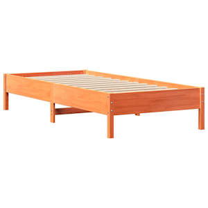 Postel bez matrace voskově hnědá 90 x 200 cm masivní borovice - obrázek 5