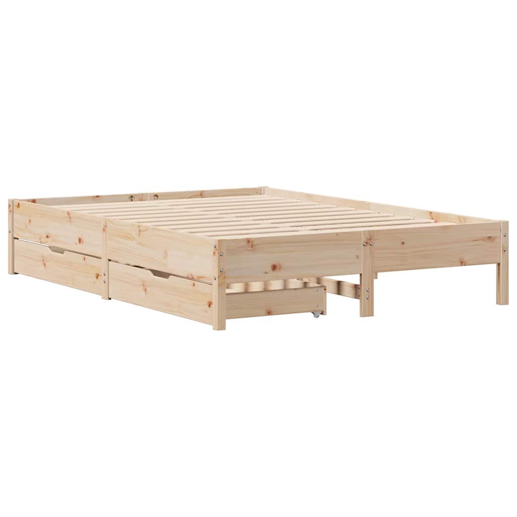 vidaXL Bedframe zonder matras massief grenenhout 120x190 cm afbeelding