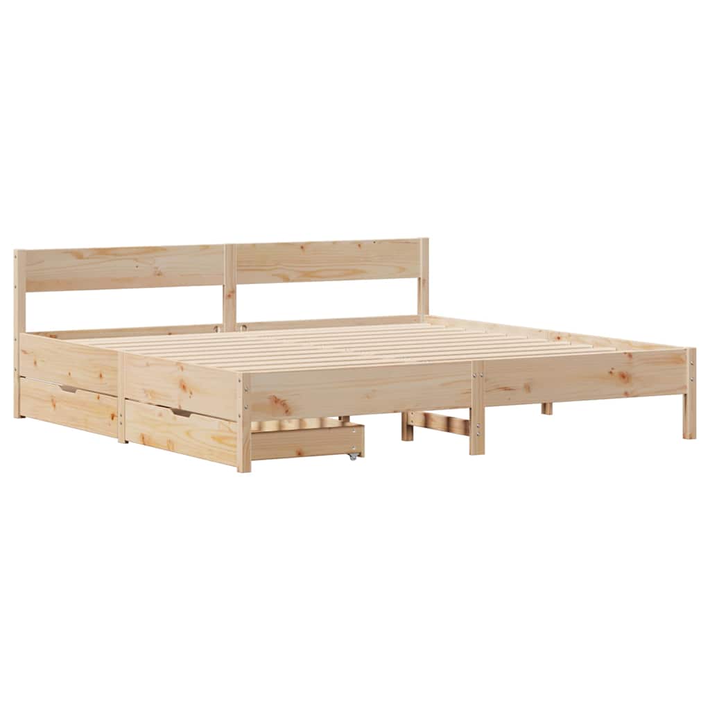 vidaXL Bedframe zonder matras massief grenenhout 200x200 cm afbeelding