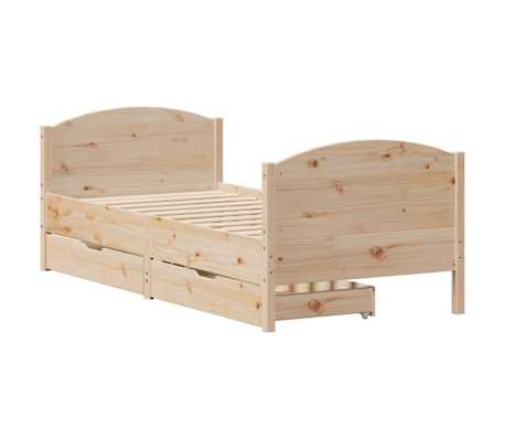 vidaXL Bed Frame without Mattress 90x200 cm Solid Wood Pine
