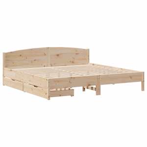 vidaXL t&ouml;m&ouml;r fenyőfa &aacute;gy matrac n&eacute;lk&uuml;l 200 x 200 cm