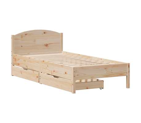 vidaXL Cadru pat fără saltea, 90x190 cm, lemn masiv de pin