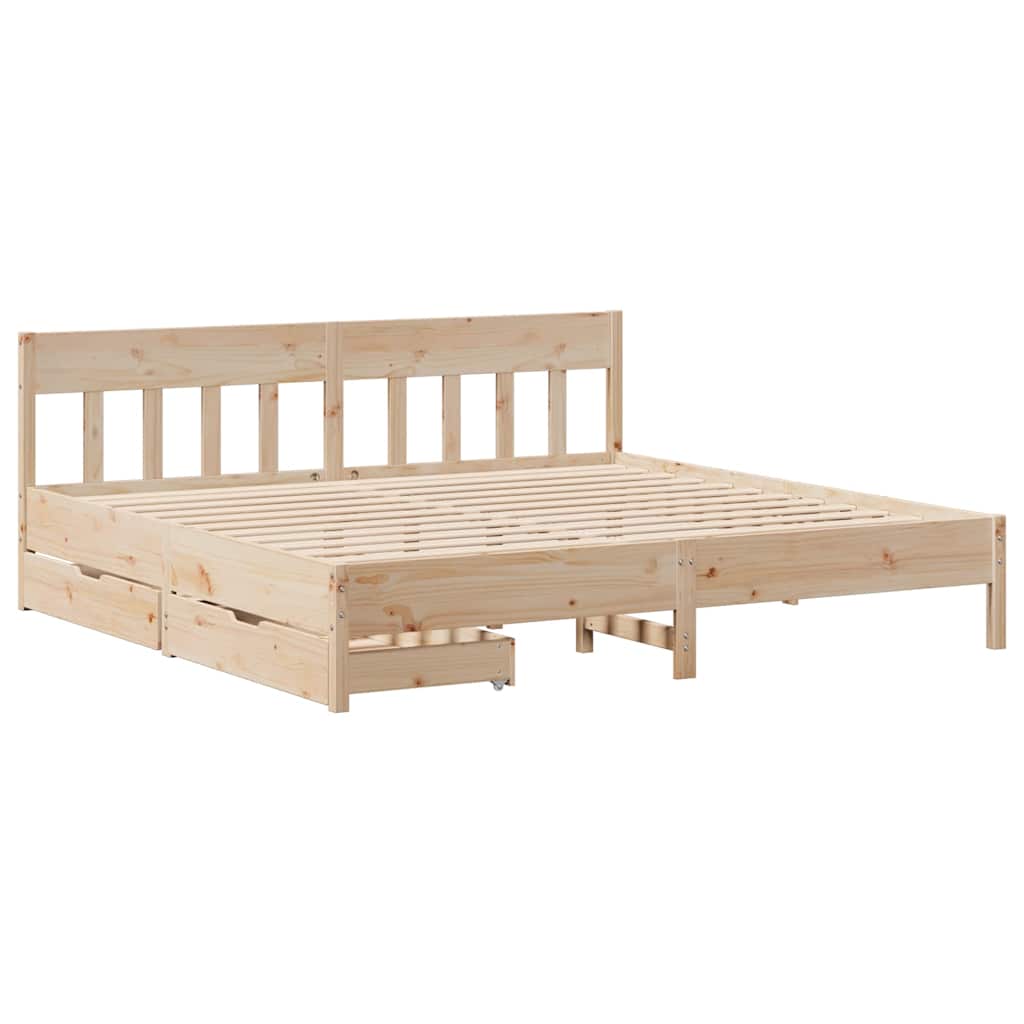 vidaXL Bedframe zonder matras massief grenenhout 200x200 cm afbeelding