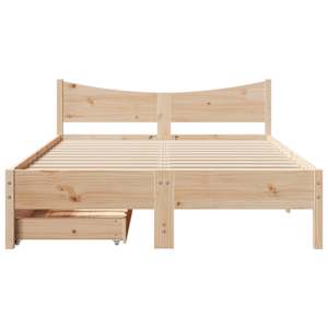 Rám postele se zásuvkami 150 x 200 cm masivní borovice - obrázek 4