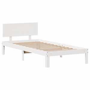 Rám postele se zásuvkami bílý 90 x 200 cm masivní borové dřevo - obrázek 7