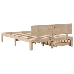 Rám postele se zásuvkami 150 x 200 cm masivní borovice - obrázek 6