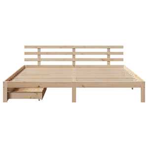 Rám postele se zásuvkami 180 x 200 cm masivní borovice - obrázek 4