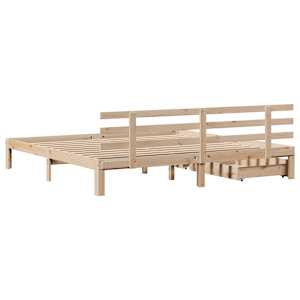 Rám postele se zásuvkami 180 x 200 cm masivní borovice - obrázek 6