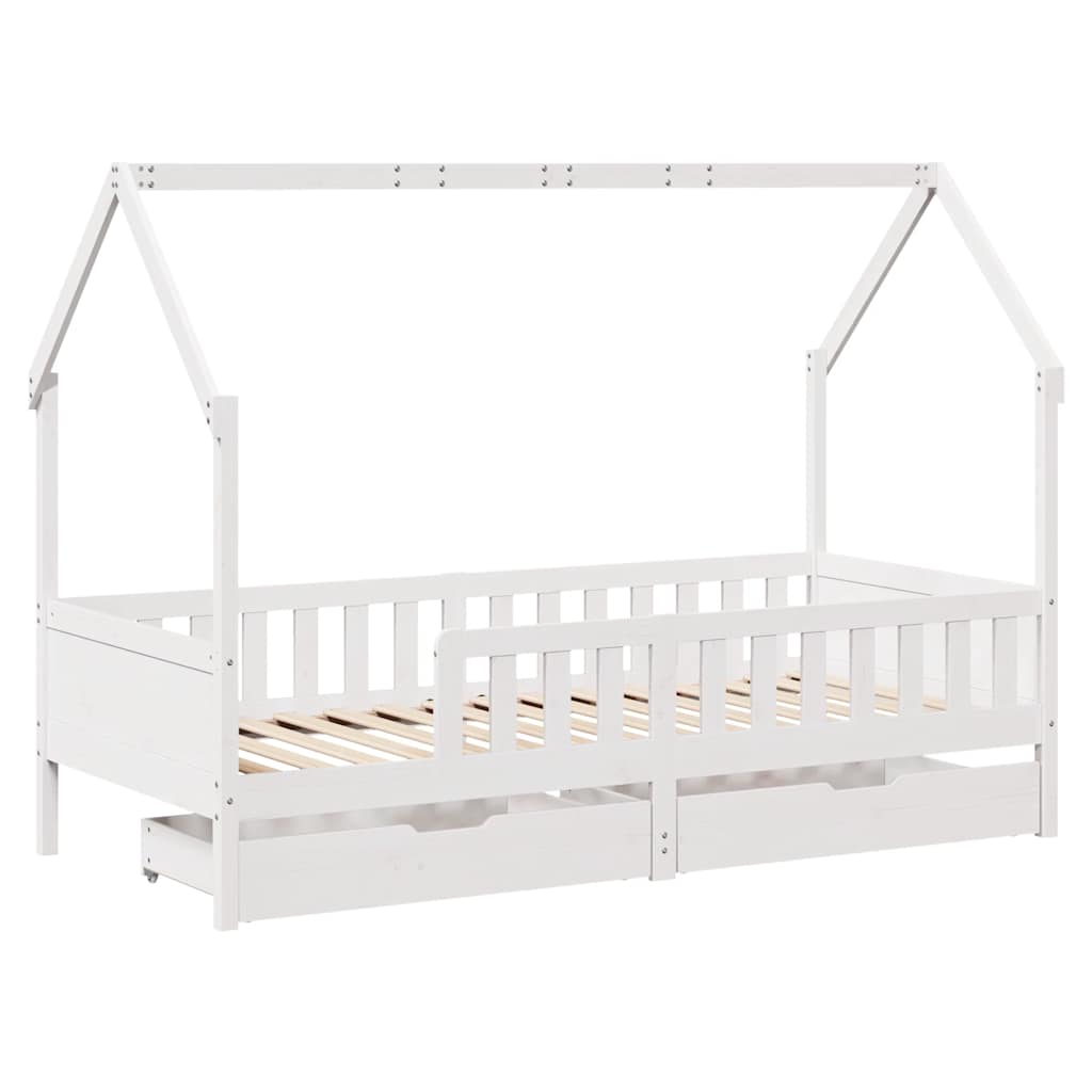 vidaXL Kinderbedframe 90x200 cm massief grenenhout afbeelding