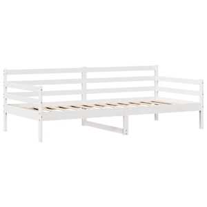 Válenda se zásuvkami bílá 90 x 200 cm masivní borovice - obrázek 5