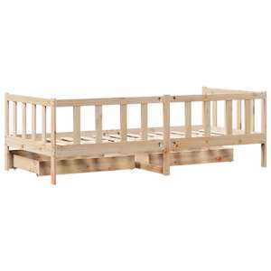 Válenda se zásuvkami 90 x 200 cm masivní borovice - obrázek 8