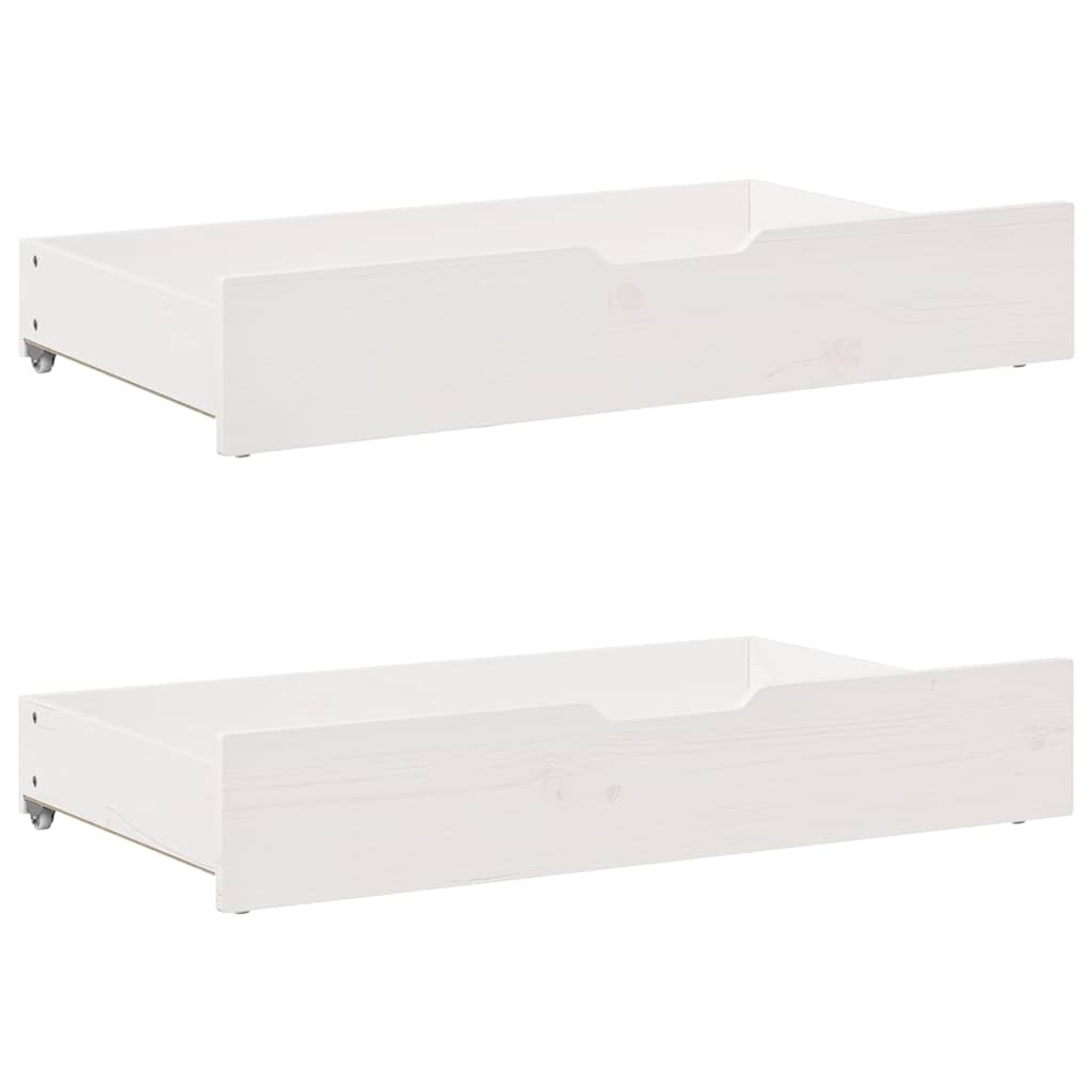Slaapbank met lades 90x200 cm massief grenenhout wit image 6