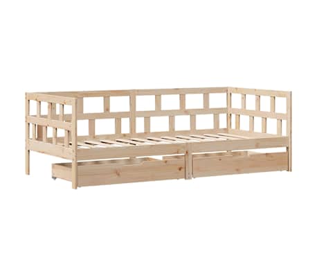 vidaXL Dnevna postelja s predali 80x200cm trdna borovina