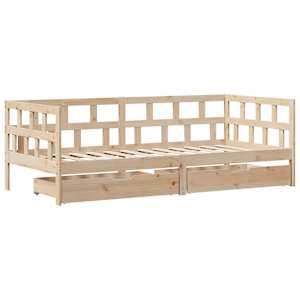 vidaXL Dnevna postelja s predali 80x200cm trdna borovina
