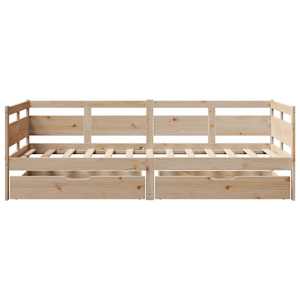 Válenda se zásuvkami 90 x 200 cm masivní borovice - obrázek 4