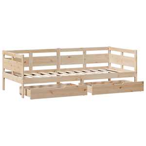 Válenda se zásuvkami 90 x 200 cm masivní borovice - obrázek 9