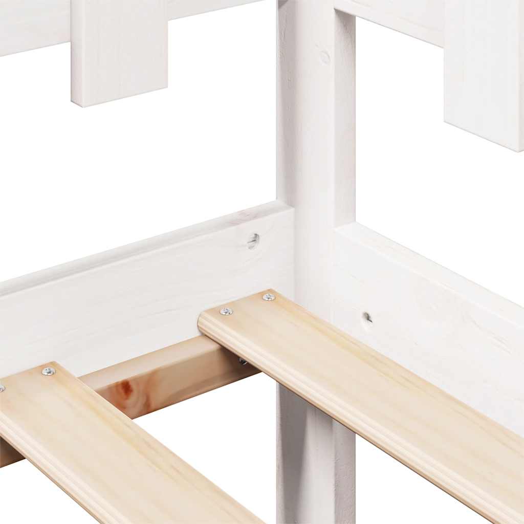 Slaapbank met lades 90x190 cm massief grenenhout wit image 10