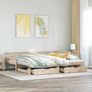 Válenda se zásuvkami 90 x 200 cm masivní borovice - obrázek 1