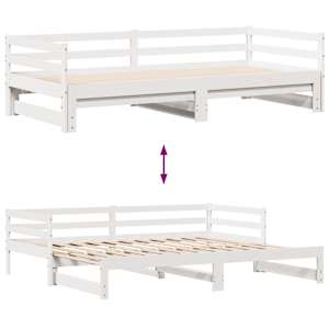 Válenda s přistýlkou a zásuvkami bez matrace bílá 80x200 cm - obrázek 5