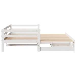 Válenda s přistýlkou a zásuvkami bez matrace bílá 80x200 cm - obrázek 7