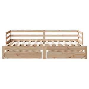 Válenda s přistýlkou a zásuvkami bez matrace 90x200 cm - obrázek 4