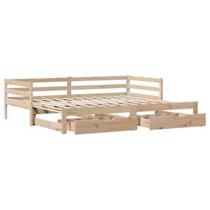 Válenda s přistýlkou a zásuvkami bez matrace 90x200 cm - obrázek 9