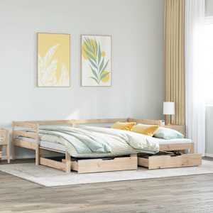 Válenda s přistýlkou a zásuvkami bez matrace 90x200 cm - obrázek 1