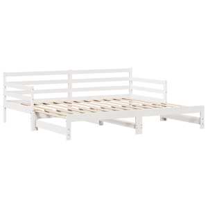 Válenda s přistýlkou a zásuvkami bez matrace bílá 90x190 cm - obrázek 6