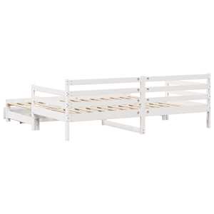 Válenda s přistýlkou a zásuvkami bez matrace bílá 90x190 cm - obrázek 8