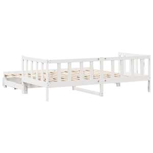 Válenda s přistýlkou a zásuvkami bez matrace bílá 90x200 cm - obrázek 8