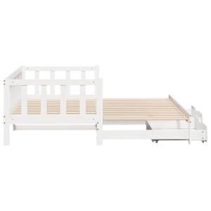 Válenda s přistýlkou a zásuvkami bez matrace bílá 90x200 cm - obrázek 7