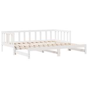 Válenda s přistýlkou a zásuvkami bez matrace bílá 90x190 cm - obrázek 6