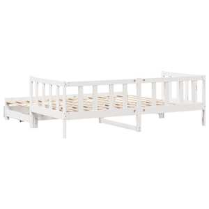 Válenda s přistýlkou a zásuvkami bez matrace bílá 90x190 cm - obrázek 8