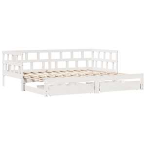 Válenda s přistýlkou a zásuvkami bez matrace bílá 80x200 cm - obrázek 3