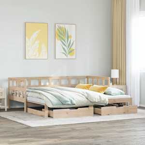 Válenda s přistýlkou a zásuvkami bez matrace 90x190 cm - obrázek 1
