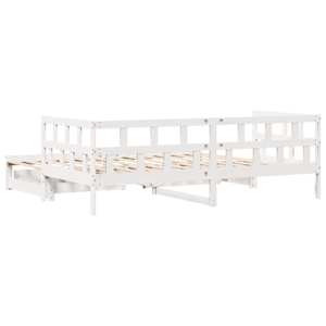 Válenda s přistýlkou a zásuvkami bez matrace bílá 90x190 cm - obrázek 7