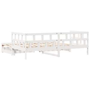 Válenda s přistýlkou a zásuvkami bez matrace bílá 80x200 cm - obrázek 7