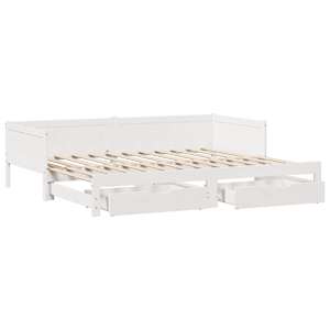 vidaXL Καναπές Κρεβάτι Συρόμενος Χωρίς Στρώμα 90x200 εκ. & Συρτάρια