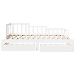 Válenda s přistýlkou a zásuvkami bez matrace bílá 80x200 cm - obrázek 4