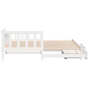 Válenda s přistýlkou a zásuvkami bez matrace bílá 80x200 cm - obrázek 6