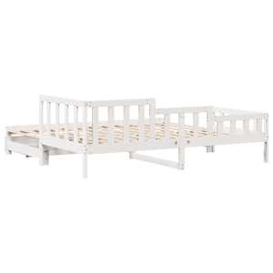 Válenda s přistýlkou a zásuvkami bez matrace bílá 80x200 cm - obrázek 7