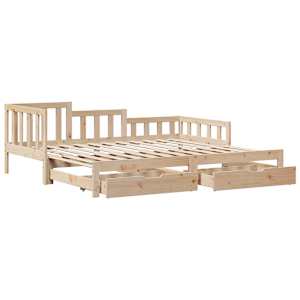 Válenda s přistýlkou a zásuvkami bez matrace 90x200 cm - obrázek 3